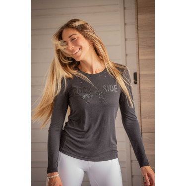 Camiseta de manga comprida Pénélope Lovely Antracite Cinzento Camiseta de manga comprida Pénélope Lovely Antracite Cinzento