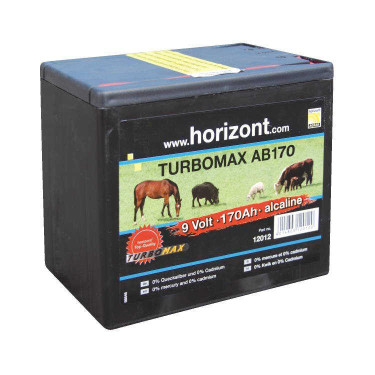 Pilha Horizont Turbomax AB170 9 V - 170 AH Pilha Horizont Turbomax AB170 9 V - 170 AH
