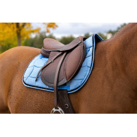 Almofada de sela Equithème Satin Azul céu Almofada de sela Equithème Satin Azul céu