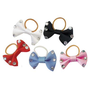 Laços para tranças Equithème com strass transparentes Laços para tranças Equithème com strass transparentes