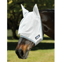 Máscara anti-moscas de malha WeatherBeeta ComFiTec Essential Branco / cinzento / azul vivo