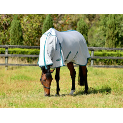 Capa anti-moscas Weatherbeeta Combo ComFiTec Zephyr Prata / verde-petróleo / pedra