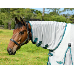 Capa anti-moscas Weatherbeeta Combo ComFiTec Zephyr Prata / verde-petróleo / pedra