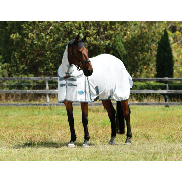 Capa anti-moscas Combo Weatherbeeta ComFiTec Essential Branco / cinzento / azul vivo