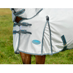 Capa anti-moscas Combo Weatherbeeta ComFiTec Essential Branco / cinzento / azul vivo