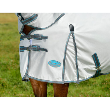 Capa anti-moscas Combo Weatherbeeta ComFiTec Essential Branco / cinzento / azul vivo