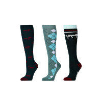 Meias Dublin em pack de 3 Cavalos verde-esmeralda Meias Dublin em pack de 3 Cavalos verde-esmeralda