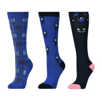 Meias Dublin infantil com 3 unidades Pónei peekaboo azul‑centáurea Meias Dublin infantil com 3 unidades Pónei peekaboo azul‑centáurea