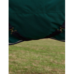 Manta Weatherbeeta ComFiTec Dynamic Turnout 220g com pescoço destacável Verde floresta / azul-marinho