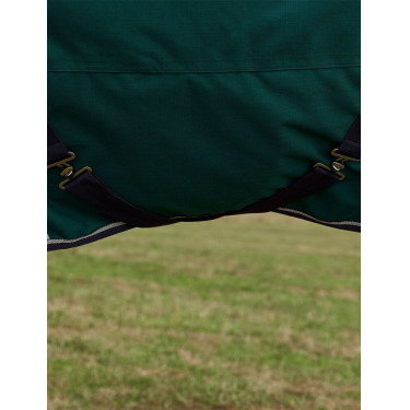 Manta Weatherbeeta ComFiTec Dynamic Turnout 220g com pescoço destacável Verde floresta / azul-marinho