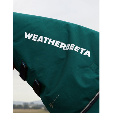 Manta Weatherbeeta ComFiTec Dynamic Turnout 220g com pescoço destacável Verde floresta / azul-marinho
