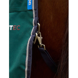 Manta Weatherbeeta ComFiTec Dynamic Turnout 220g com pescoço destacável Verde floresta / azul-marinho