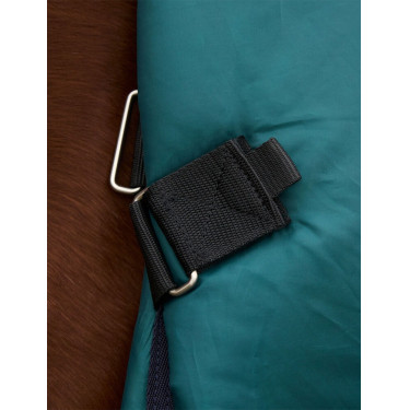 Manta Weatherbeeta ComFiTec Dynamic Turnout 220g com pescoço destacável Verde floresta / azul-marinho