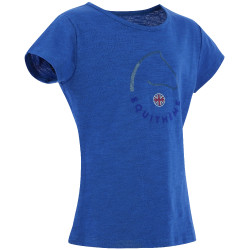 T-shirt infantil EQUITHÈME “Claire” Azul Mônaco