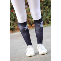 Meia Pénélope Concours Preto / creme