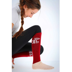 Meia Pénélope Concours Vermelho / creme