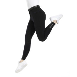 Calça Equithème Safir com fundo de silicone Preto / azul