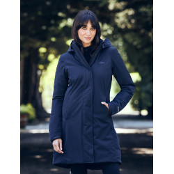Blusão comprido impermeável feminino WeatherBeeta Marinho Azul-marinho