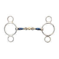Mordedor 2 anéis cobre azul Shires