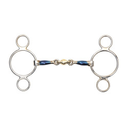 Mordedor 2 anéis cobre azul Shires
