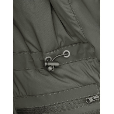 Blusão comprido impermeável feminino WeatherBeeta Verde meia-noite