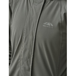 Blusão comprido impermeável feminino WeatherBeeta Verde meia-noite