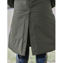 Blusão comprido impermeável feminino WeatherBeeta Verde meia-noite