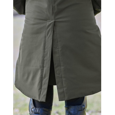 Blusão comprido impermeável feminino WeatherBeeta Verde meia-noite