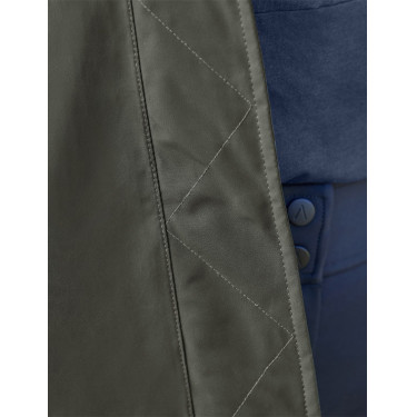 Blusão comprido impermeável feminino WeatherBeeta Verde meia-noite