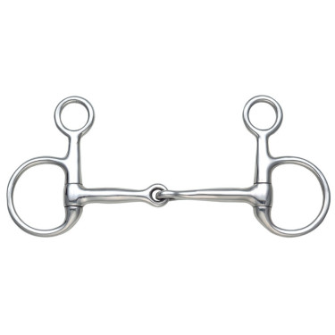Mors Baucher simples com uma rótula Shires Aço inoxidável