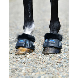 Sinos de borracha com lã Weatherbeeta Tough-Tec Prime Fleece Trim Preto / preto