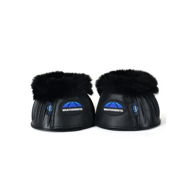 Sinos de borracha com lã Weatherbeeta Tough-Tec Prime Fleece Trim Preto / preto