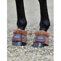 Sinos de borracha com lã Weatherbeeta Tough-Tec Prime Fleece Trim Castanho / castanho