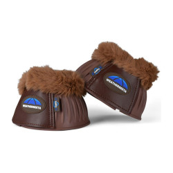 Sinos de borracha com lã Weatherbeeta Tough-Tec Prime Fleece Trim Castanho / castanho