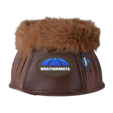 Sinos de borracha com lã Weatherbeeta Tough-Tec Prime Fleece Trim Castanho / castanho