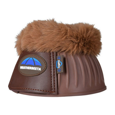 Sinos de borracha com lã Weatherbeeta Tough-Tec Prime Fleece Trim Castanho / castanho