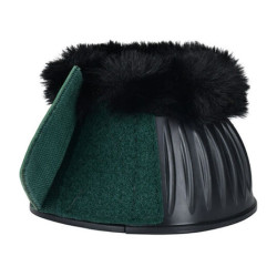 Sinos de borracha com lã Weatherbeeta Tough-Tec Prime Fleece Trim Preto / verde floresta