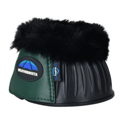 Sinos de borracha com lã Weatherbeeta Tough-Tec Prime Fleece Trim Preto / verde floresta