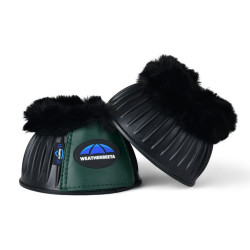 Sinos de borracha com lã Weatherbeeta Tough-Tec Prime Fleece Trim Preto / verde floresta