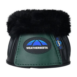 Sinos de borracha com lã Weatherbeeta Tough-Tec Prime Fleece Trim Preto / verde floresta