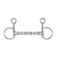 Mors Baucher com bolas Shires Aço inoxidável