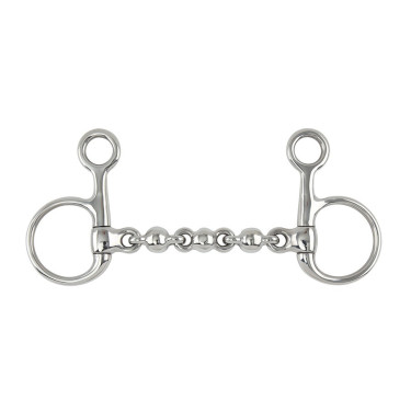 Mors Baucher com bolas Shires Aço inoxidável Mors Baucher com bolas Shires Aço inoxidável