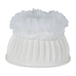 Sinos de borracha com lã Weatherbeeta Tough-Tec Prime Fleece Trim Branco / branco