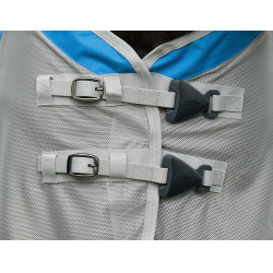 Capa anti-moscas e impermeável Weatherbeeta ComFiTec Dual Shield com pescoço destacável Azul / cinza Capa anti-moscas e impermeável Weatherbeeta ComFiTec Dual Shield com pescoço destacável Azul / cinza