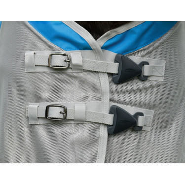 Capa anti-moscas e impermeável Weatherbeeta ComFiTec Dual Shield com pescoço destacável Azul / cinza Capa anti-moscas e impermeável Weatherbeeta ComFiTec Dual Shield com pescoço destacável Azul / cinza