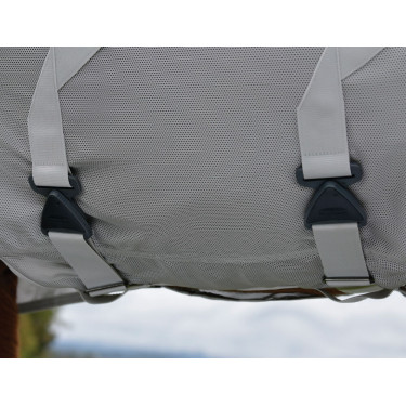Capa anti-moscas e impermeável Weatherbeeta ComFiTec Dual Shield com pescoço destacável Azul / cinza Capa anti-moscas e impermeável Weatherbeeta ComFiTec Dual Shield com pescoço destacável Azul / cinza
