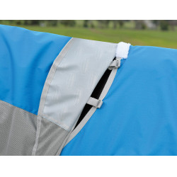 Capa anti-moscas e impermeável Weatherbeeta ComFiTec Dual Shield com pescoço destacável Azul / cinza Capa anti-moscas e impermeável Weatherbeeta ComFiTec Dual Shield com pescoço destacável Azul / cinza