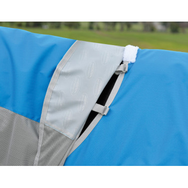 Capa anti-moscas e impermeável Weatherbeeta ComFiTec Dual Shield com pescoço destacável Azul / cinza Capa anti-moscas e impermeável Weatherbeeta ComFiTec Dual Shield com pescoço destacável Azul / cinza