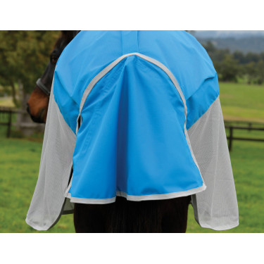 Capa anti-moscas e impermeável Weatherbeeta ComFiTec Dual Shield com pescoço destacável Azul / cinza Capa anti-moscas e impermeável Weatherbeeta ComFiTec Dual Shield com pescoço destacável Azul / cinza