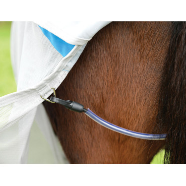 Capa anti-moscas e impermeável Weatherbeeta ComFiTec Dual Shield com pescoço destacável Azul / cinza Capa anti-moscas e impermeável Weatherbeeta ComFiTec Dual Shield com pescoço destacável Azul / cinza